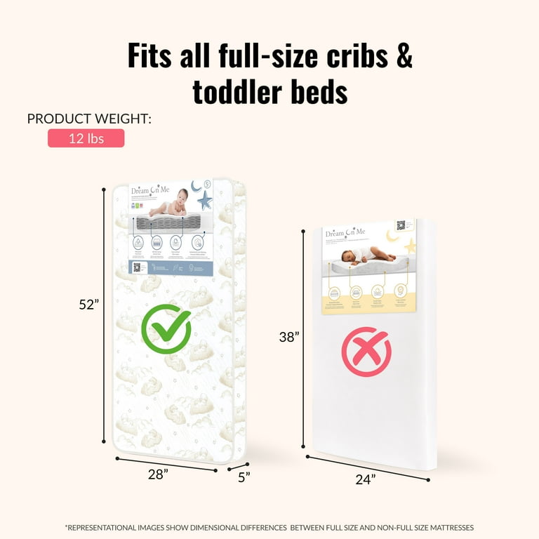 Dream on Me Twilight 80 Coil Crib & Toddler Innerspring Mattress