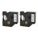 thumbnail image 3 of Cinta de etiquetas de 2 uds para repuestos de etiquetas D1 negro sobre blanco para impresoras de etiquetas LM210D LP420 M500TS 23FT 9mm/0,35 pulgadas, 3 of 5