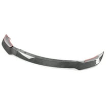 Ikon Motorsports Front Bumper Lip Compatible With 2017-2023 Tesla Model 3 Sedan 4-Door, Track Pack Style Gloss Black Real Carbon Fiber Front Lip Spoiler Splitter Lower Valance