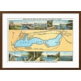 thumbnail image 2 of Art.com Map of Lake Geneva, Wisconsin Art Print, Brown Frame Wall Art, 29" x 21", 2 of 5