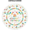 thumbnail image 4 of Happy Birthday Round Tablecloth: 60 Inch Reusable Stain Proof Waterproof Fabric Cloths – Ideal for Kitchen Dinner Tabletop Decor – Celebrate Special Moments with Style, 4 of 6