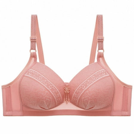 

Womens Underwear Woman s Solid Comfortable Hollow Out Perspective Bra No Rims No steel ring push-up underwear daily bra (order remarks are packaged separately) Bean paste XL-42/95D