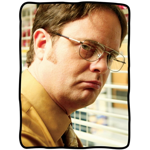 The Office Big Face Dwight Schrute Blanket 46" X 60" Flannel Fleece Throw