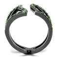 thumbnail image 3 of IP Light Black (IP Gun) Stainless Steel Ring with Top Grade Crystal in Multi Color for Women Multi Color Stone Color Style TK2694 Size 5, 3 of 4