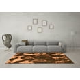 thumbnail image 3 of Ahgly Company Indoor Square Abstract Orange Modern Area Rugs, 7' Square, 3 of 4