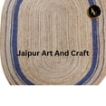 thumbnail image 2 of Jaipur Art And Craft Natural Jute Oval Area Rug Hand Braided Reversible Boho Décor Carpet Rug Size - (8x11 Sq Feet), (96x132 Inches), (240x330 CM), 2 of 5