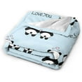 thumbnail image 3 of Panda Blankets and Throws Fleece Blankets Decorative for Adults and Kids Design Pretty Gift Home Decorative Living Room Sofa Hug Plush Soft Bedroom Cozy Blanket 40"x50"\u2026, 3 of 6