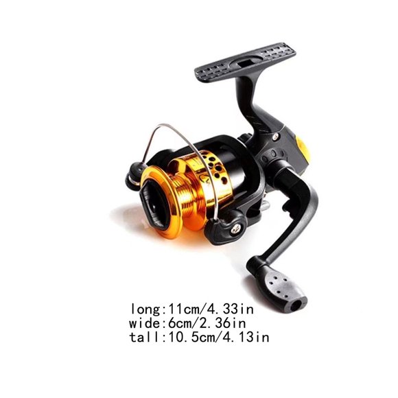 Moulinet Spinning de Pêche Pliable Rapport d'Engrenage 5.1:1 Rivière Eau Douce Moulinet pour Poisson Eau Salée Ligne de Lancer d'Appât Rouleau Roue Outils d'Attirail pour Poisson Jaune
