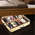 thumbnail image 3 of Shonpy 2PCS Ladies/Kids Storage Household Shoe Bag 12 Cells Underbed Foldable Closet Organizer (Beige) (beige), 3 of 4