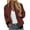 Wine, variant on Lindreshi Fall Jackets for Women Women's Casual Fashion Printed Pocket Zippered Coat
