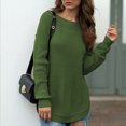thumbnail image 2 of Top de otoño tejido con dobladillo dividido, suéter tejido para mujer, suéter tejido largo, suéter tejido para mujer, calidad inigualable, 2 of 5