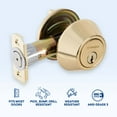 thumbnail image 5 of Brinks Mobile Home Single Cylinder Deadbolt Lock, Polished Brass Finish, 5 of 10
