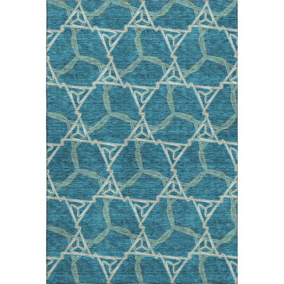 Dalyn Rugs Premium Machine Washable Mayfield AMF959 Teal 5' x 7'6" Rug