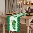 thumbnail image 2 of Table Runners 90 Inches Long Dress Scarves, Saint Patrick's Day Farmhouse Coffee/Dining/Kitchen Table Runner for Living Room, Luck Leaves Car Green Buffalo Plaid 13x90 Inch, 2 of 9