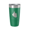 thumbnail image 1 of Crystal Lake Map Tumbler Travel Mug Insulated Laser Engraved Coffee Cup Connecticut 20 oz Green, 1 of 1