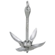 Attwood 11966-1 Grapnel Folding Anchor, Malleable Iron, Galvanized, Folds for Easy Storage, Locks Open or Closed, 5 Pounds