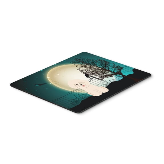 Halloween Scary Bichon Frise Mouse Pad Hot Pad or Trivet