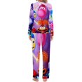 thumbnail image 4 of Inside Out Womens Pajama Set Loungewear Cozy Soft House Wear Sets Long Sleeve Round Neck T Shirt Top Bottom Pants Sleepwear, 4 of 9