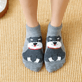 thumbnail image 6 of Tumao 5 Pairs Cute Cartoon Animals Print Cotton Ankle Socks Aesthetic Funny Low Cut No Show Socks for Women and Teens, 6 of 8