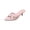 Pink, variant on Women's Mule Heels Pointed Toe Studded Backless Stilettos Slip On Dress Pump Shoes