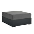 thumbnail image 2 of Tahoe Outdoor Patio Powder-Coated Aluminum Ottoman in Gray Charcoal, 2 of 8