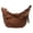 Dark Brown, variant on HUISZJ Faux Suede Crossbody Bag, Retro Dumpling Bag, Large Capacity Crossbody Bag for Women Work Travel Commute (Black)