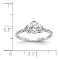 thumbnail image 5 of Auriga Fine Jewelry 10K White Gold White Topaz and Diamond Ring for Women Size- 7, 5 of 6