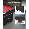 thumbnail image 3 of VEVOR Pool Table, 6 ft Portable Billiards Tables,Adjustable Feet Stable Game Table, Entertainment Set Includes Ball, Cue, Rack, Chalk and Brush, Black with Red Cloth, for Family Use, Recreation Room, 3 of 9