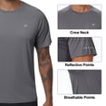 thumbnail image 3 of Satankud Mens Sun Protection UPF 50+ Moisture Wicking Short Sleeve Shirts Workout Rash Guard Swim Shirts Running Athletic Gym Surf Hiking Dark Grey-2XL, 3 of 11