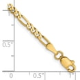 thumbnail image 2 of 14k Yellow Gold Bracelet Chain Styles Figaro 2.75 mm 7 in Flat, 2 of 2