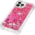 thumbnail image 6 of Case for iPhone 15 Pro Case Glitter Liquid Cute Clear Phone Case Floating Quicksand Shockproof Protective Bumper Soft TPU Case for iPhone 15 Pro 6.1 inch Love Pink YB, 6 of 6
