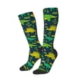 thumbnail image 2 of Bingfone Compression Socks For Women And Men Long Socks For Running Athletic Cycling Nurse-Dinosaurs And Flowers, 2 of 9