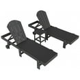 thumbnail image 5 of Polytrends  Laguna Hdpe All Weather Outdoor Patio Pool Reclining Armless Chaise Lounges (3-Piece Set) Gray, 5 of 5