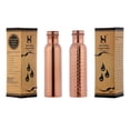 thumbnail image 1 of Botellas de Agua HealthGoodsIn Pack de 2 de Cobre Puro 600 ml, 1 of 4