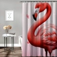 thumbnail image 2 of Orinice Rustic Flamingo Shower Curtain, Bird Natural Waterproof Shower Curtain with 12 Hook Set Home Decoration 60x72, 2 of 7