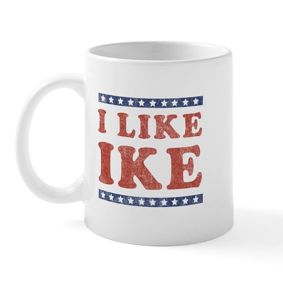 CafePress - I Like Ike Mug - 11 oz Ceramic Mug - Novelty Coffee Tea Cup
