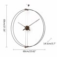 thumbnail image 5 of Miumaeov Circle Wall Clock Metal Industrial Modern Decor 60cm, 5 of 11