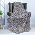 thumbnail image 4 of Geometric Soft Flannel Fleece Throw Blanket, Classical Plant Arrangement Moroccan Ornamental Flower Pattern Culture, Cozy Plush for Indoor and Outdoor Use, 70" x 90", Multicolor, by Ambesonne, 4 of 5