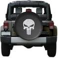 thumbnail image 1 of Funda universal para llantas de repuesto 4 WD 4 x 4 Spot Skull Funda protectora de cuero suave (CRÁNEO, 16" para diámetro 29'' - 31''), Bolsa para llantas de repuesto a prueba de lluvia Bolsa para llantas con protección solar Rojo Verde, 1 of 5