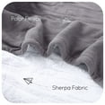 thumbnail image 5 of SUNNY HEAT Electric Blanket Heated Throw Fleece & Sherpa Fabric 50" x 60" Throw Size-4 Heating Settings & 3 Hours Auto Off, Super Soft Machine Washable-Grey, 5 of 5