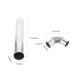 thumbnail image 2 of 1 juego de tubo de ventilación de humo de acero inoxidable, tubo recto, adaptador de codo para tubo de ventilación de humo., 2 of 6