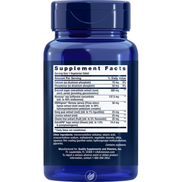 Life Extension Estrogen For Women 30 Vegetarian Tablets Walmart