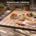 thumbnail image 5 of Crestlive Products 70" Aluminum Patio Dining Table for 8 Persons, All-Weather Large Furniture, Brown, 5 of 8