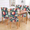 thumbnail image 2 of Yayeee 2 Pack Dining Chair Covers Stretch Parson Chairs Slipcovers Seat Protector, Blue Apple Pattern, 2 of 6