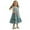 Blue, variant on OSOLU Toddler Sleeveless Casual Little Girl Button Down Blouse Ruffled Dress(1 6Years) Boho Dailywear, 5-6Years