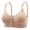 Beige, variant on khonts,Women's Front Snap Closure Wireless Bras Push up Full Coverage High Support Bras Comfortable Adjustable Strap Bralettes Black XXL