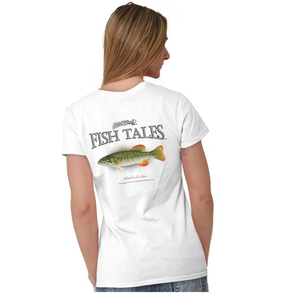 Gill McFinn Fish Bass Fisher Fishing Womens Fitted Plus Size Graphic Tee Brisco Brands 2X
