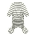 thumbnail image 2 of Pet Jumpsuit For Dogs & Cats, Autumn Winter Warm Knitwear With Cute Striped Pattern & Friend Ship Graphic, Comfortable Fashionable For Small Medium Breeds (Teddy Puppies Cats), 2 of 5