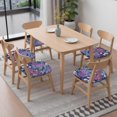 thumbnail image 6 of Pioneer Flower Seat Covers for Dining Room Chairs Set Of 6,Stretch Printed Washable Chair Seat Cover with Elastic Ties and Button,Removable Waterproof Couch Cushion Covers, 6 of 6