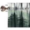 thumbnail image 3 of Forest Kitchen Valance Curtain, Watercolor Style Nature Woodland Green Forest Mountain Plant Pattern Window Treatment Rod Pocket Drapes for Bedroom Office Living Room Cafe Decor 54x18inch, 3 of 6